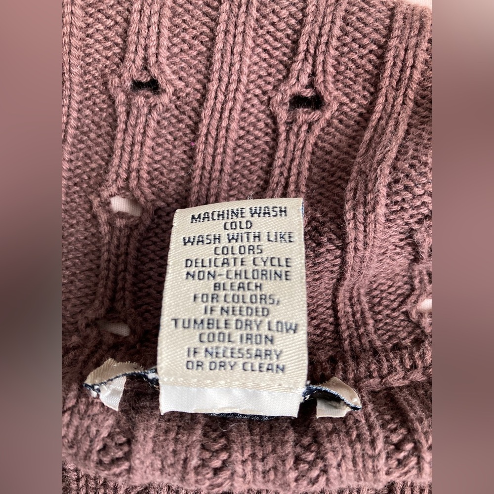 Vertical Design brown double zip knit jacket sweater rib knit construction ☆♡☆♥︎ - Picture 9 of 9